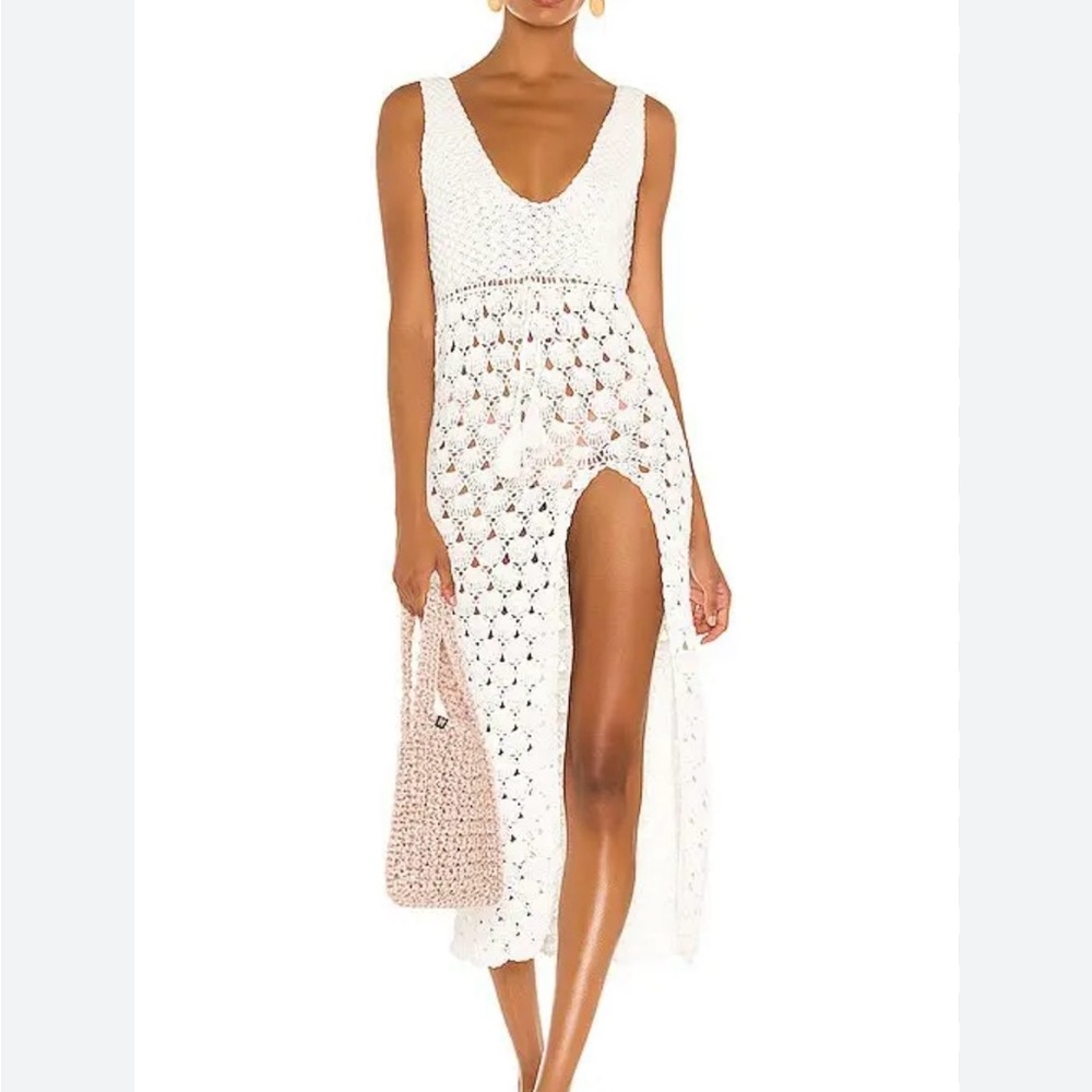 White Crochet Maxi Dress